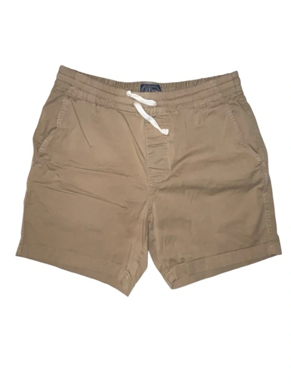 J. Crew Tan Khaki Shorts Drawstring waist Pockets Size Small